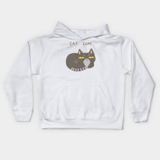 Funny gray cat loaf Kids Hoodie